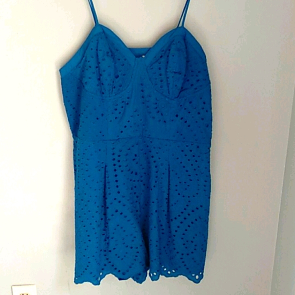 VTG 2000 BUSTIER EYELET ONE PIECE ROMPER XL